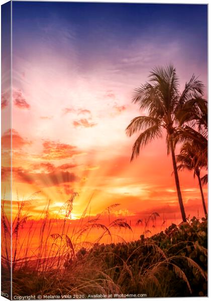BONITA BEACH Picturesque Sunset Canvas Print by Melanie Viola