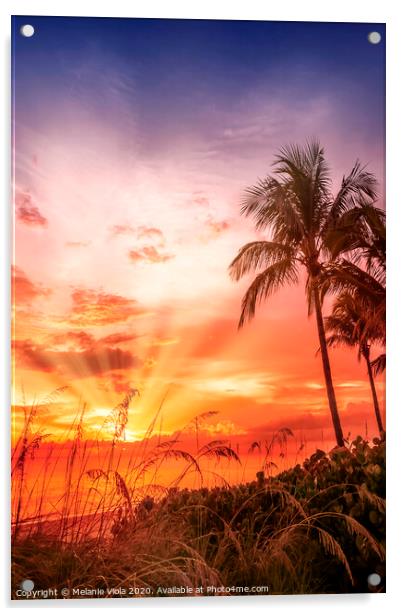 BONITA BEACH Picturesque Sunset Acrylic by Melanie Viola