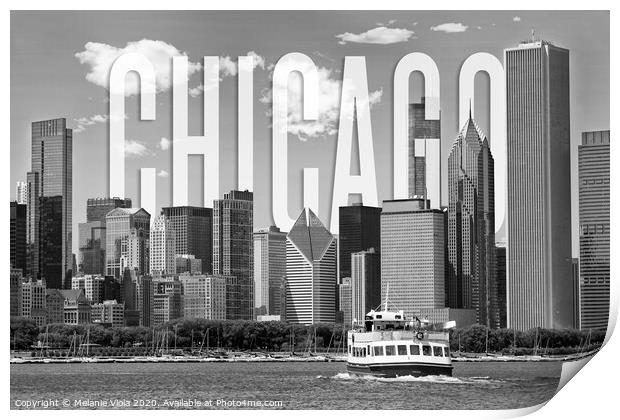 CHICAGO Skyline | monochrome Print by Melanie Viola