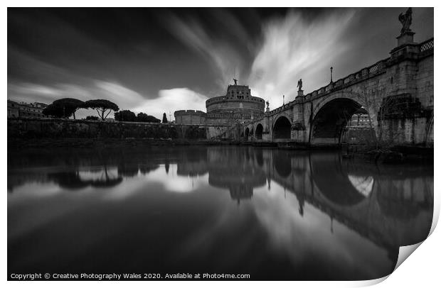 Castel Sant'Angelo, Rome, Italy Print by Creative Photography Wales