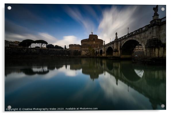 Castel Sant'Angelo, Rome, Italy Acrylic by Creative Photography Wales