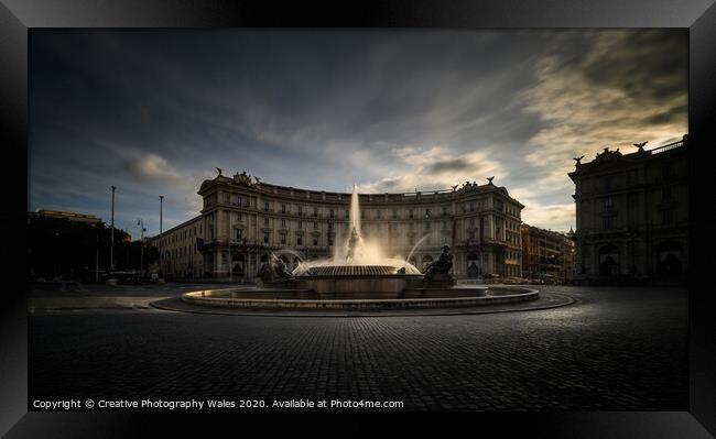 Santa Maria degli Angeli and Piazza Della Republica_Rome, Italy Framed Print by Creative Photography Wales