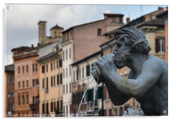 Piazza Navaro, Rome, Italy Acrylic by Creative Photography Wales