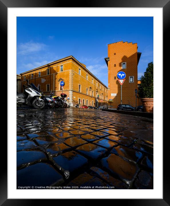 Street views, Rome, Italy Framed Mounted Print by Creative Photography Wales