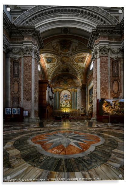 Santa Maria degli Angeli and Piazza Della Republica_Rome, Italy Acrylic by Creative Photography Wales
