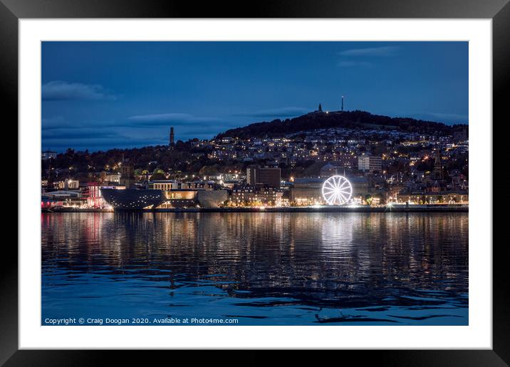 Dundee City Lights Framed Mounted Print by Craig Doogan