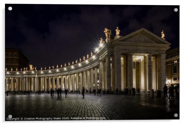 St Peters Sqaure and Basilica, Rome, Italy Acrylic by Creative Photography Wales