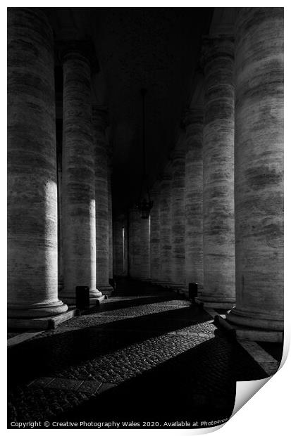 St Peters Sqaure and Basilica, Rome, Italy Print by Creative Photography Wales