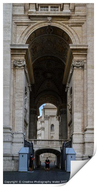 St Peters Sqaure and Basilica, Rome, Italy Print by Creative Photography Wales