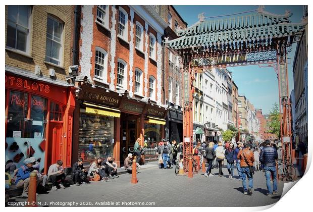 Chinatown gate - ethnic enclave in the City of Wes Print by M. J. Photography