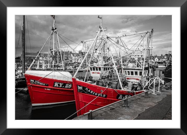 Ubique and Marigold, Arbroath Harbour (2) Framed Mounted Print by David Jeffery