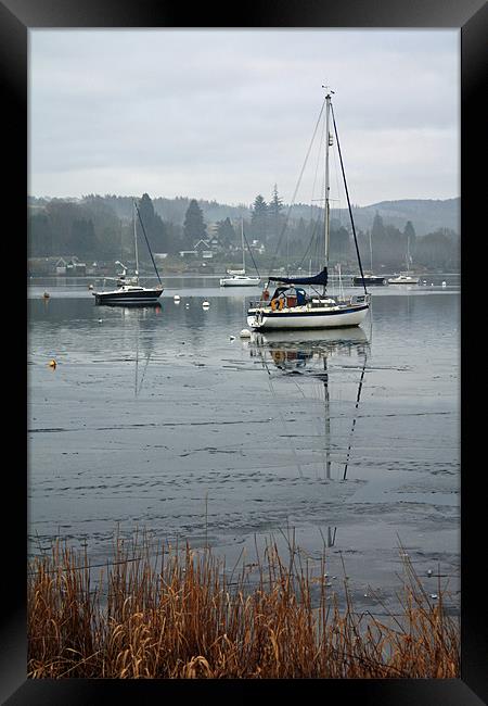 Frozen Windermere Framed Print by Catherine Fowler