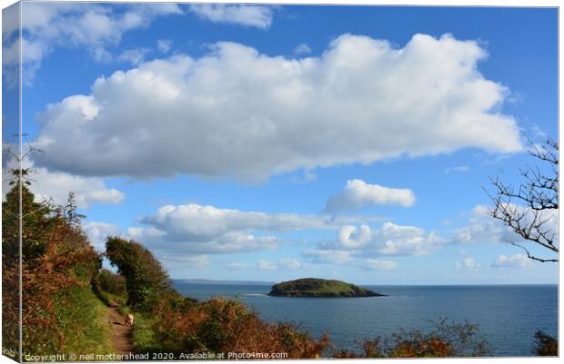 Clouds Over Looe Island. Canvas Print by Neil Mottershead