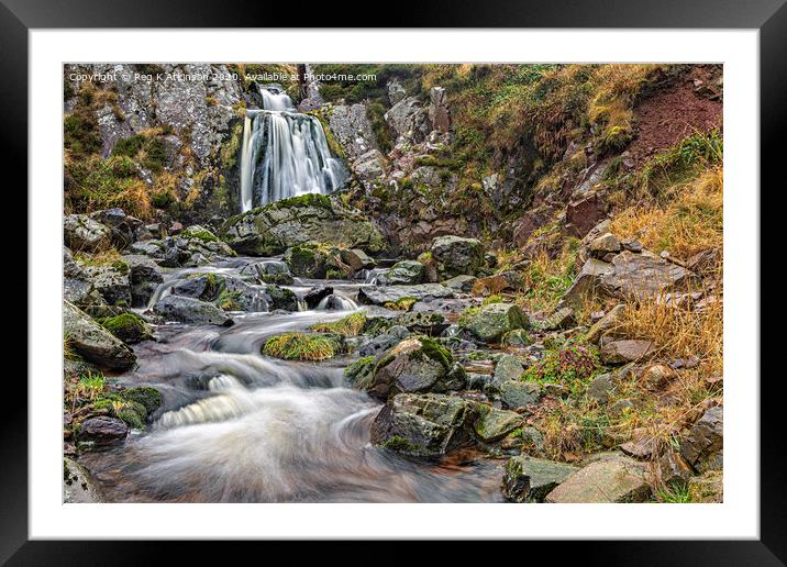 The Hen Hole Lower Falls Framed Mounted Print by Reg K Atkinson
