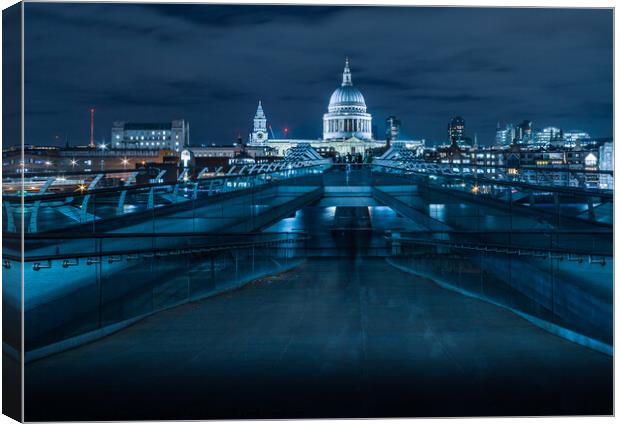 Millennium Bridge, London Canvas Print by Peter Boazman