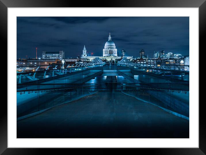Millennium Bridge, London Framed Mounted Print by Peter Boazman