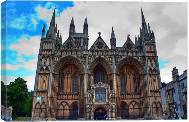 Peterborough Cathedral Canvas Print by Ian Jeffrey