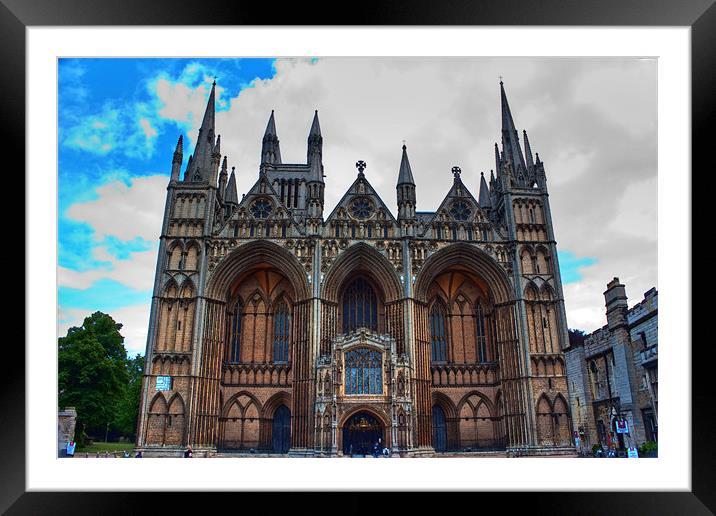 Peterborough Cathedral Framed Mounted Print by Ian Jeffrey