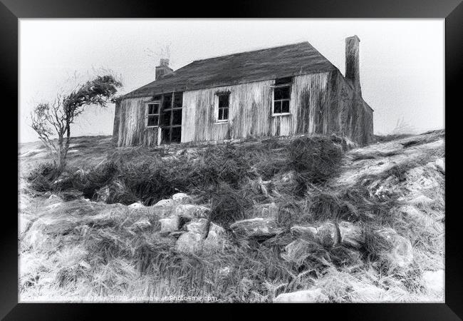 Corrugated Iron House Isle of Scalpay Western Isle Framed Print by Barbara Jones