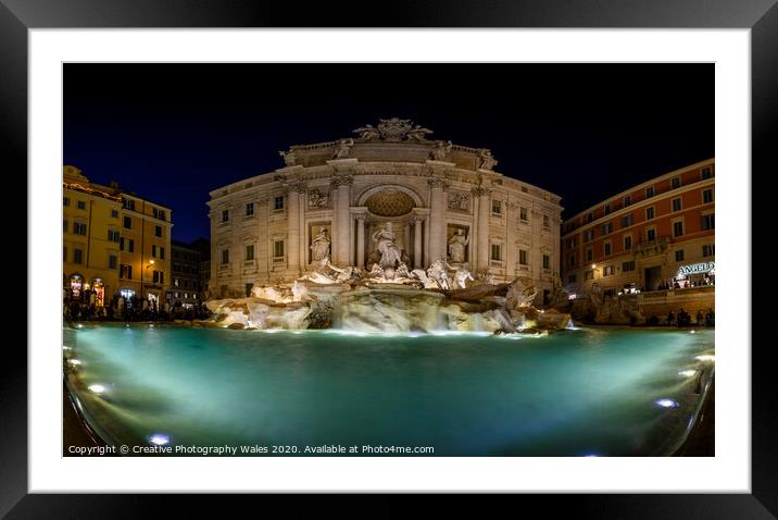 Trevi Fountain, Rome, Italy Framed Mounted Print by Creative Photography Wales