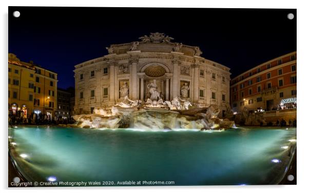 Trevi Fountain, Rome, Italy Acrylic by Creative Photography Wales