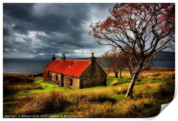 Suisnish Ruin Isle of Skye Scotland Print by Barbara Jones