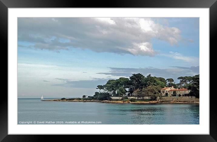 Cap d'Antibes Framed Mounted Print by David Mather