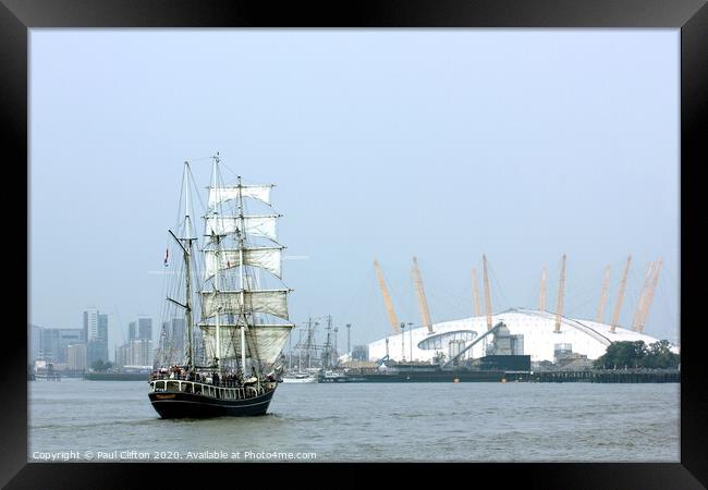 Sailing out of London. Framed Print by Paul Clifton