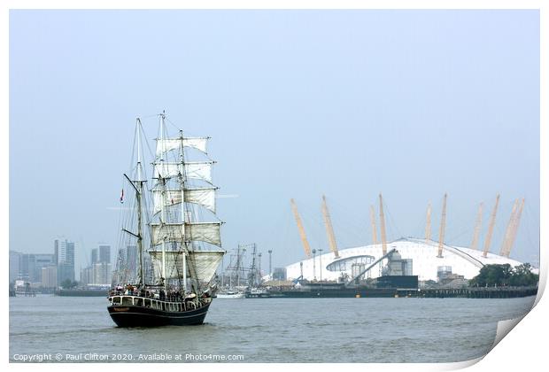 Sailing out of London. Print by Paul Clifton
