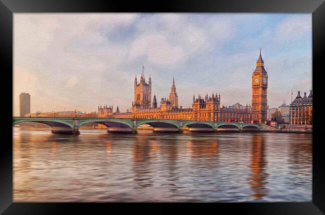 Westminster Bridge London Framed Print by Clive Eariss