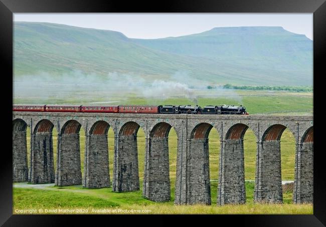 Steam at Ribblehead Viaduct Framed Print by David Mather