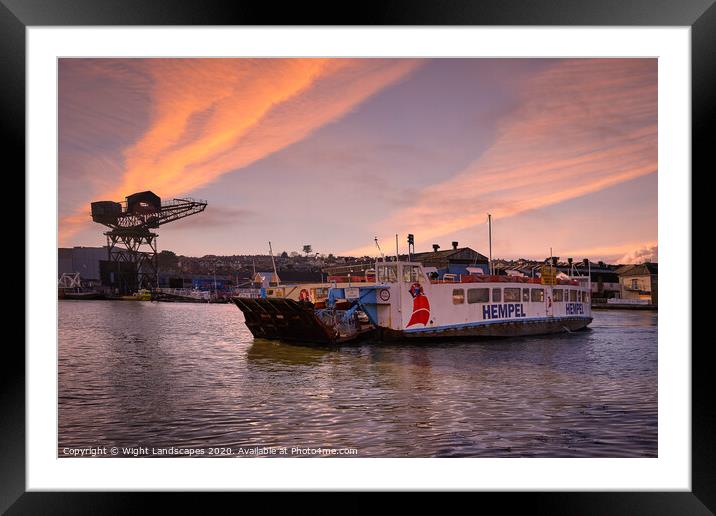 Cowes Floating Bridge No 5 Framed Mounted Print by Wight Landscapes