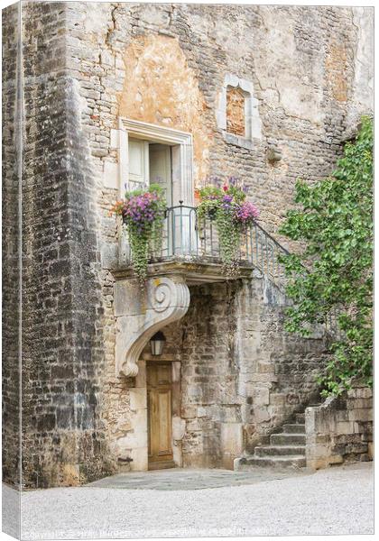 Enchanting Glimpse of Chateauneuf-en-Auxois, Franc Canvas Print by Holly Burgess