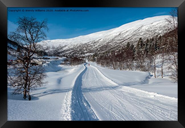 Cross-Country Skiing, Norway  Framed Print by Wendy Williams CPAGB