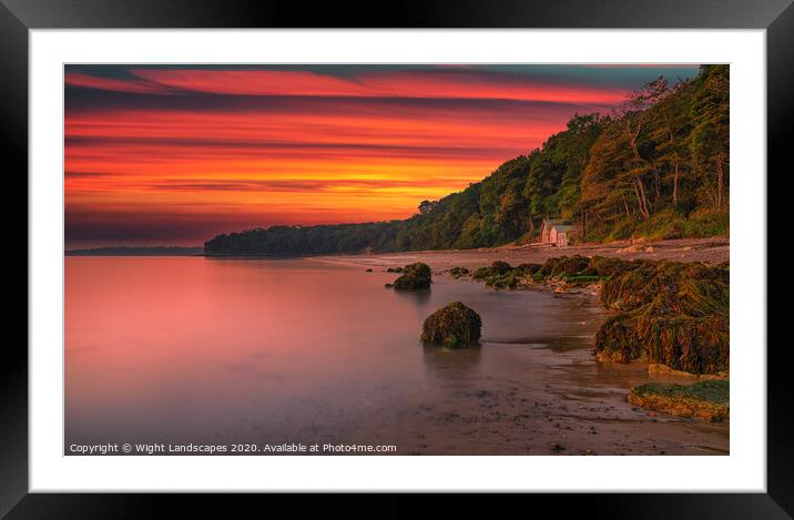 Priory Bay Sunrise Framed Mounted Print by Wight Landscapes