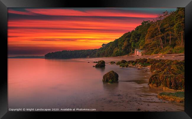 Priory Bay Sunrise Framed Print by Wight Landscapes