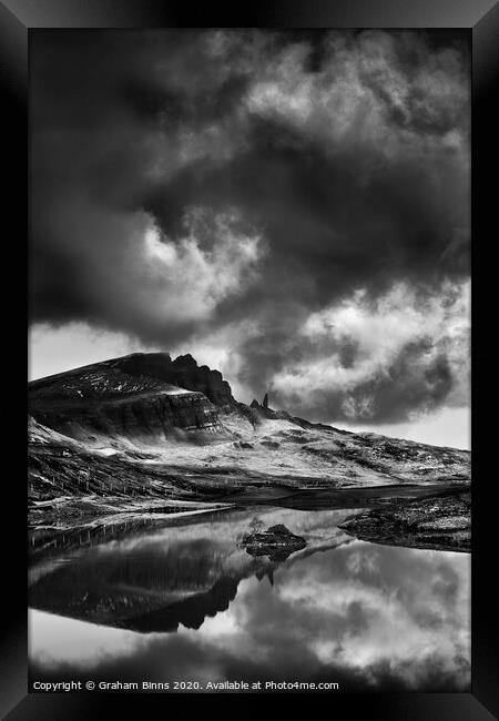 Storm Over Storr. Isle Of Skye Scotland. Loch fada Framed Print by Graham Binns