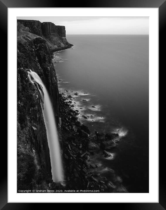 Mealt Falls – Kilt Rock. Isle Of Skye, Scotland. Framed Mounted Print by Graham Binns