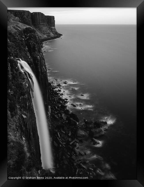 Mealt Falls – Kilt Rock. Isle Of Skye, Scotland. Framed Print by Graham Binns