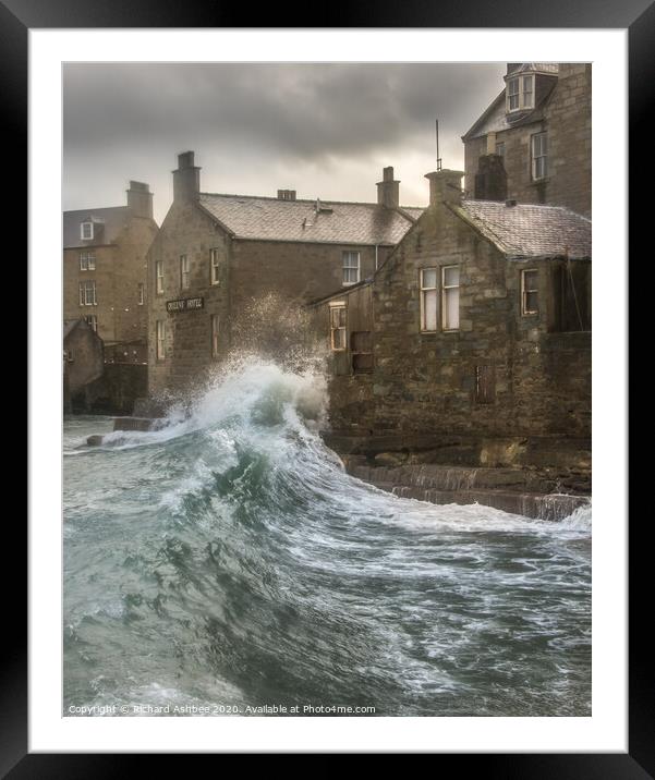 Stormy seas Framed Mounted Print by Richard Ashbee
