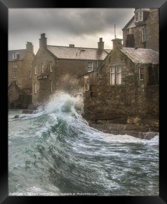 Stormy seas Framed Print by Richard Ashbee
