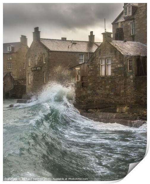 Stormy seas Print by Richard Ashbee