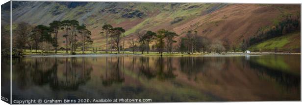 Buttermere Pines Lake District Canvas Print by Graham Binns