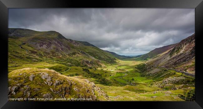 Nant Ffrancon, Cwm Idwal, Snowdonia, Wales Framed Print by David Tyrer