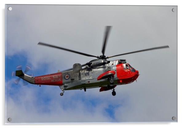 Royal Navy Sea King Helicopter Acrylic by Derek Beattie