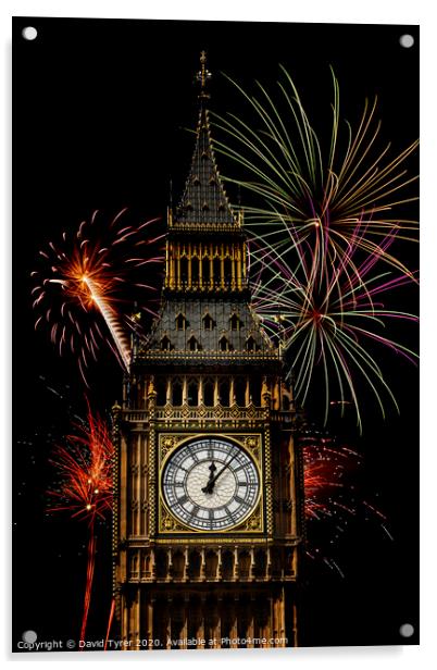 Big Ben Celebrations Acrylic by David Tyrer