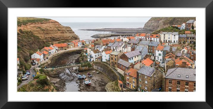 Cluster of houses in Staithes Framed Mounted Print by Jason Wells