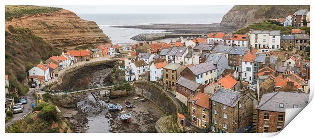 Cluster of houses in Staithes Print by Jason Wells
