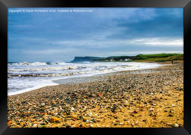 Clearing the head at Ballycastle, Northern Ireland Framed Print by David McFarland