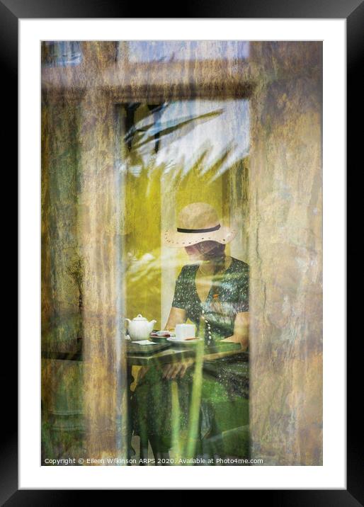 The Lady taking tea Framed Mounted Print by Eileen Wilkinson ARPS EFIAP